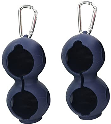 Garneck 2 Pcs Silicone Golf Ball Holder with Carabiner Sturdy Wear-Resistant Golf Balls Sleeve for Hanging or Pant