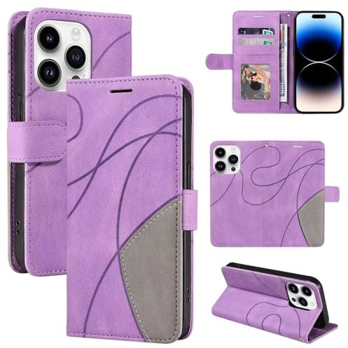 GoodcAcy Funda de Piel para Xiaomi Poco F5/Redmi Note 12 Turbo Tipo Libro con Ranuras para Tarjetas y Soporte para Xiaomi Poco F5/Redmi Note 12 Turbo (Lila)