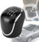Juttzzei Ford Schaltknauf, Manuell Schaltknauf 6 gang for Ford Focus Fiesta Mk2 Mk3 Mk4 C-Max S-Max Kuga Mondeo IV Galaxy Facelift Schaltknauf, Verbessert PU Leder Ford Focus Schaltknauf-Schwarz