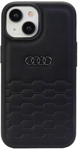 Audi GT Synthetic Leather Hülle für iPhone 15 Plus 6.7 Schwarz hardcase AU-TPUPCIP15M-GT/D2-BK