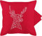 Kissenbezug - Statement - Hirschmotiv I Hirsch I Deer - 50 x 50 cm - Rot - hirschkissen Statement-Kissen Statements mit bezug kissenhülle sofakissen weißer kissenbezüge kissenhüllen zierkissen