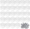 OMIGA 50 Pièces Contenant pour Bougie Pot Bougie Vide avec 100 Pièces Mèches Bougies Bougies Chauffe Plat Vides en Plastique pour Mariages Dîners Kit Bougies a Faire Soi Meme (Forme de Coeur)