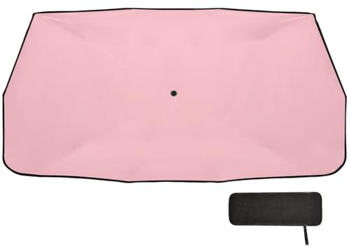 Parasol para parabrisas de coche, organizador rosa, 58 pulgadas, protector solar para coche, plegable, reflectante, parasol de auto