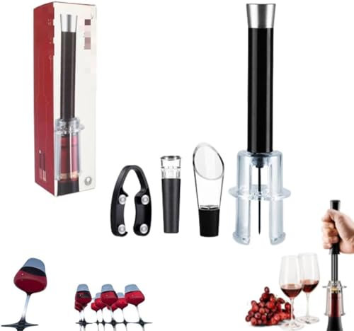 Wino on The Go Wine Opening Set, 2024 New Wino on The Go Wine Opening Set, Air Pressure Pump Wine Opener Set, Portable Bottle Opener Pump Needle, Simple Wine Cork Remover (1 Pcs)