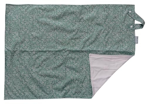 avo+cado waschbare Wickelauflage für Unterwegs - 70x50cm - Kompakte Wickelunterlage für Babys - Ideal als Wickeltischauflage, Bettunterlage oder Wickelmatte (Kräuter)