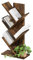 Furinno Tree Bookshelf Libreria ad albero da terra a 5 livelli, Pino Ambrato