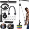 Kugooyi Kabelzug Fitness, Latzug Arm Krafttraining Bizeps Rücken Trainingsgerät DIY Latzugturm Zubehör für Sportgeräte Fitnessgeräte Umlenkrollen Krafttrainer(100''Kabel + Muffe)