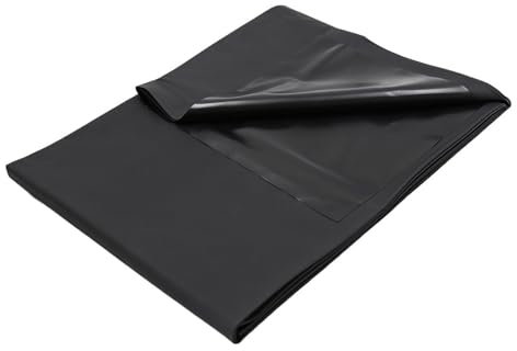 ZRJAENW 2 x 2 m große PVC Platten glänzende Vinyl Platten, geeignet für Frauen und Männer Wet-Look nasse Spiele auf dem Bett, Spielzeug für Paare,Black