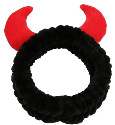 Niedliches Spa-Stirnband, niedliches Horn-Kosmetik-Stirnband – kreatives Gesichtswaschhandtuch, Stirnbänder, kosmetische Dusche, weiches Haarband, Kopfwickel für Frauen und Mädchen