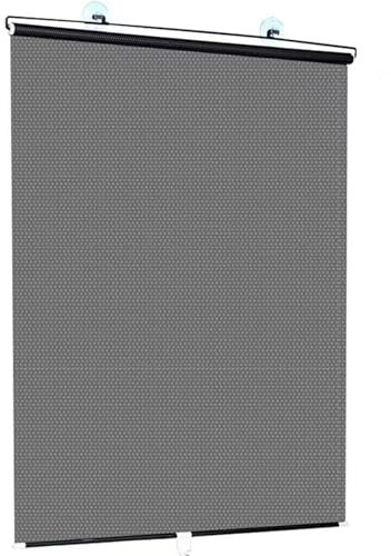 haiyusm blinds roller suction cup blackout window screen sun blocker shutters Sunshade temporary portable no drill for travel patio door kitchen Office Car (Black dots-40×60cm)
