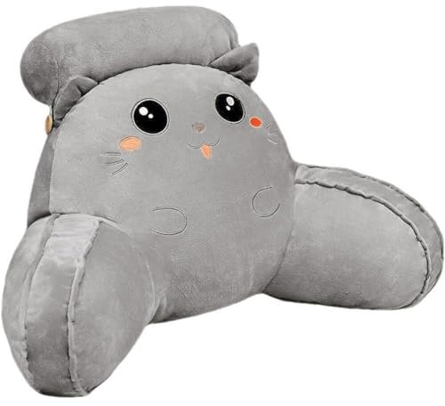 Zghhc Lesekissen Für Das Bett, Weiches, Flauschiges Lese-rückenstützkissen Mit Armlehnen Und Abnehmbarer Kopfstütze, Niedliche Katzen-schlafsofa-rückenlehne Für Erwachsene Und Kinder