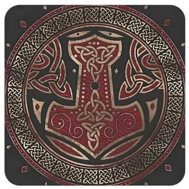 Viking Thor's Hammer Magnetic Fridge Magnet Acrylic Fridge Magnet Suitable For Refrigerator, Washing Machine, Pagan Decorative Accessories(A,5PCS)