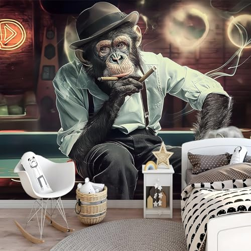 Art Fototapete Affe In Schwarzen Jeans Tapete 200 x 140 cm Vlies Tapeten Moderne Wandtapete Wohnzimmer Schlafzimmer Study Wohnzimmer Restaurant Cafe Dekoration