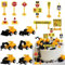 Bagger Tortendeko, 16 Stück Kuchen Deko Baustelle Set, Verkehrsschilder Spielzeug, Bagger Kuchen deko Auto, Baufahrzeug Cupcake Topper, für Kinder Geburtstag Party Dekoration