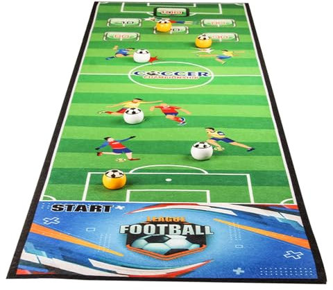 Qianly Kinderspiel für Den Tisch, Curling für Familienabende, Spiel für 2–6 Teilnehmer, Fußballmatte