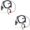 HYSHIKRA Auricolare di sicurezza a forma di G con PTT, cuffie radio leggere compatibili con Motorola GP300 DP1400 CP040 CLS1410 Walkie Talkie (Rosso, 2 PACK)