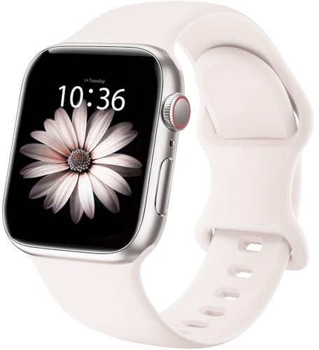 Higgs Bracelets Compatible avec Bracelet Apple Watch 38mm 40mm 41mm 42mm 44mm 45mm 46mm 49mm,Soft Silicone Sports pour Apple Watch Se Ultra3/2/1 iWatch Series 11 10 9 8 7 6 5 4 3 2 1 Femme Homme
