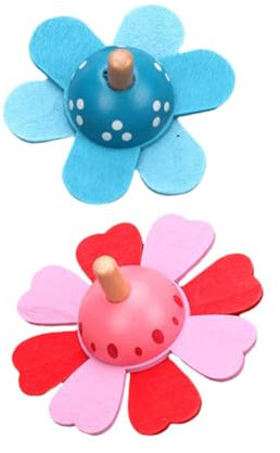ERINGOGO 2st Hölzerner Kreisel Zappeln Aktivitäten Für Kleinkinder Travel Activities Zappelmagnete Druckentlastungskreisel Lustiger Kreisel Holz