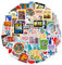 SLEEKEE 100 New York-Themenaufkleber, New York-Symbolaufkleber, Wasserfeste Graffiti-Aufkleber, DIY-Dekorationsaufkleber, Geeignet Für Skateboards, Sammelalben, Bücher, Smart-Geräte
