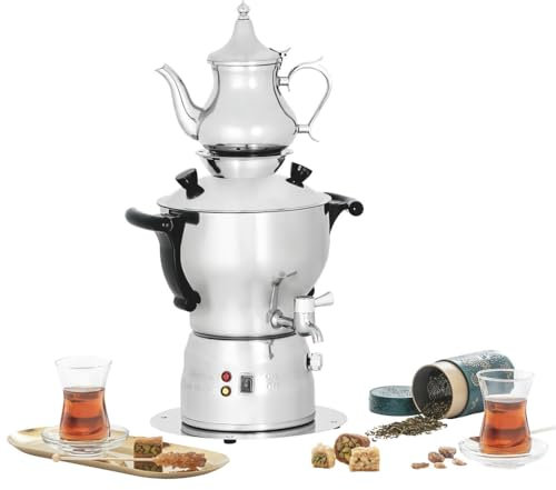 MBH - Samovar professionale 3L per l'ospitalità. Bollitore industriale con teiera in acciaio inossidabile