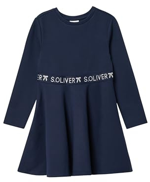 s.Oliver Kurzes Interlock-Kleid mit Logo-Glitzer-Tape