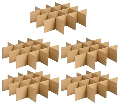 Cabilock 30 Stück Kartonteiler Zum Verpacken Von Gläsern 13.19X13.19In Versandkarton-Trennwände Aus Recycelbarem Karton Für Sicheres Verpacken Und Schutz Von Glaswaren Und Geschirr