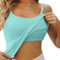 Femmes D'été Débardeur Debardeur Blanc Femme Crop Top Soutien Léger Tank Women Croc Gorge Rembourré Invisible Tenue De Vacances À La Plage Camisole Avec Intégré Haut Ete