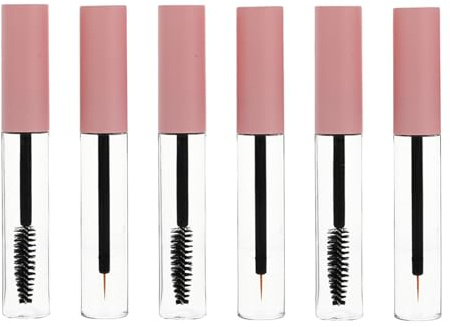 ELAYARD 6 Stück Leere Wimperntusche Tubenflasche 5ml aus Pet mit Gleichmäßiger Anwendung und Praktischem Tragekomfort für Selbstgemacht Lippen und Augen Make Up