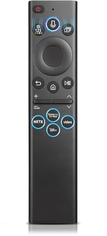 Replacement Samsung TV Remote with Voice Function,Universal TV Remote Compatible for Most 2018 to 2025 Smasung Neo UHD OLED The Frame QLED 4K 8K Smart TVs, with Voice Control (Black)