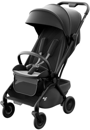 Avionaut Airby Buggy Kinderwagen, Cabin Size Handgepäck, Ultraleicht & Kompakt, Faltbarer Reisebuggy, Verstellbare Rückenlehne, Ideal für Reisen (Black)