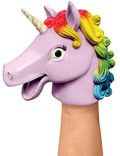 Schylling Unicorn Hand Puppet, Large, Pink, Purple, 3+, Plastic, Hand Puppet