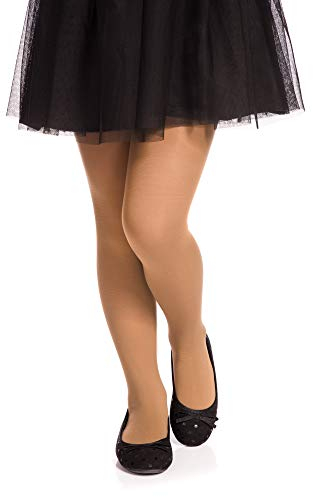 Romartex Microfaser 40 DEN Kinder Strumpfhose für Mädchen, 152-158, latte