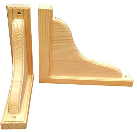 ZYFA Regalwinkel,Aus Holz, Wandregal Regalhalterung RegalträGer, 2 StüCk, Dreieckige Halterung,Aus Holz,Mit Schrauben,Kann als Bücherregal, Präsentationsständer, Balkonständer usw. verwendet Werden