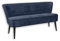 Stella Trading LORD Esszimmerbank mit Rückenlehne, Massivholz Füßen & Microvelours Bezug, Mondscheinblau - Bequeme 3-Sitzer Sitzbank mit gefedertem Sitz - 179 x 83 x 75 cm (B/H/T)