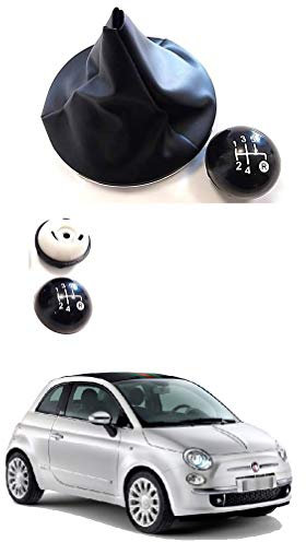 CUFFIA + POMELLO LEVA CAMBIO + GHIERA CORNICE CROMATA COMPATIBILE CON 500-500C 2007>2015