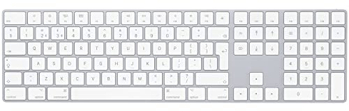 Apple Magic Keyboard with Numeric Keypad (Wireless, Rechargable) (QWERTY UK) - Silver (Renewed)