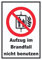 HB-Druck Aufzug im Brandfall Nicht benutzen Schild A6 Rückseite selbstklebend