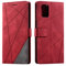 SONWO Hülle für Samsung Galaxy A71, Premium Leder PU Handyhülle Flip Case Wallet Silikon Bumper Schutzhülle Klapphülle für Galaxy A71, Rot