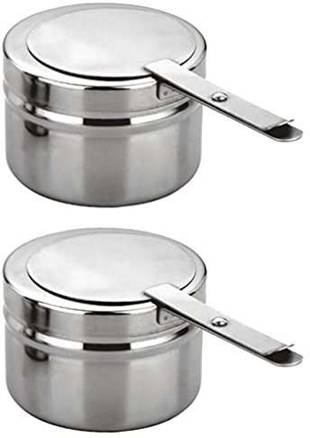 PRETYZOOM 2pcs Buffet Warmer Warming Trays for buffets Party Stove Food Parties Fuel cans Holder Set Chafing Dish- Stainless Steel Fuel Holder with Cover Chafer Canned Heat Fuel Buffet Server