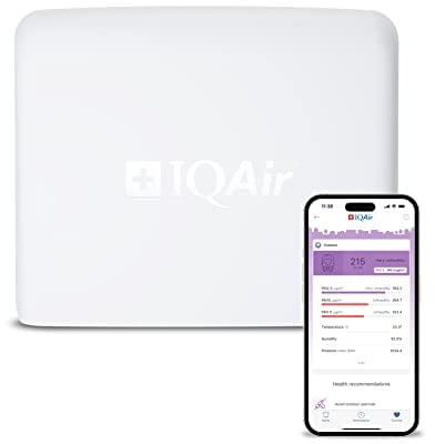 AirVisual Outdoor – Outdoor Air Quality Monitor, Detects PM1, PM2.5, PM10, CO2, Temperature, Humidity, Pressure; Modular Sensor Design, Wi-Fi, LAN, German Made