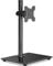 BONTEC Single Arm Monitor Stand for 13-32 Inch Screens, Freestanding Monitor Mount with Glass Base Up to 10 KG, Adjustable Motion Tilt ±75° Swivel ±80° Rotation 360°, VESA 75/100mm