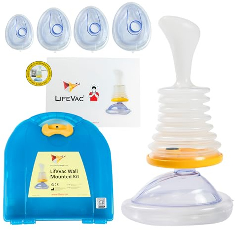LifeVac Wall Mounted Anti Choking Device - Choking Rescue Device Kit | First Aid Station for Baby, Infant & Adult, Portable Airway Suction, Schools & Care Homes, Anti Choke Heimlich Alternative