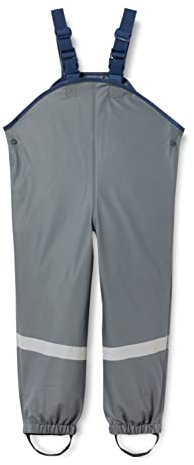 Playshoes Matschhose Regenlatzhose Ungefüttert Unisex Kinder Wind- und wasserdichte Regenhose Regenbekleidung, dunkelgrau, 92