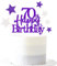 Glittery 70th Happy Birthday Cake Topper with Star,Personalised 70 Birthday Cake Toppers Party Decorations Party Supplies for Men Women Purple Silver