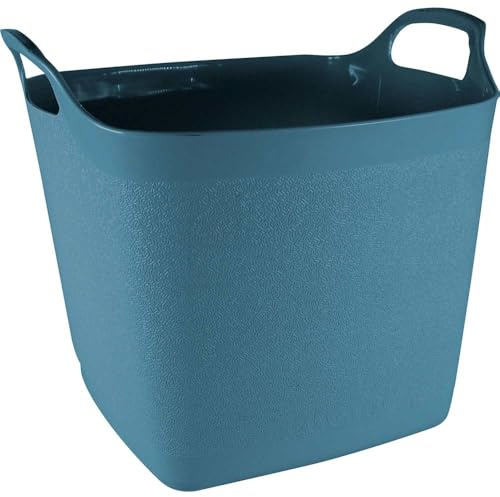 Town & Country Square Flexi-Tub Bucket Garden/Home Storage 25L Hardwearing Plastic (Blue)