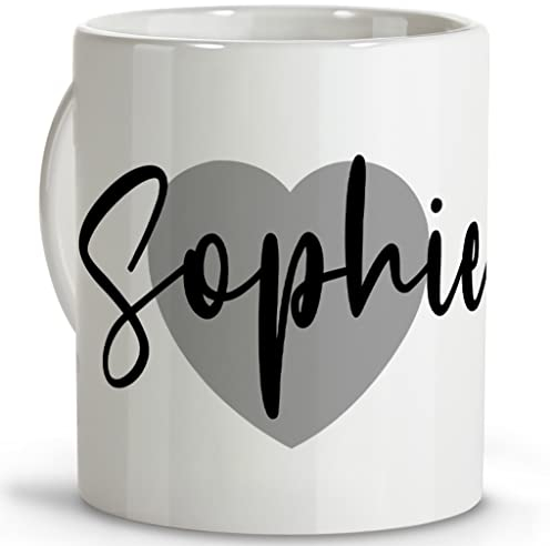 LolaPix Tazas Parejas Personalizadas Con Frases. Desayuno Original. Cerámica 330 ml. Blanca. Regalos Originales. Texto y Corazón