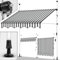 tillvex Tenda da Sole a Bracci con Manovella 150cm | Protezione per Il Balcone, Regolabile, Senza Forare, a Manovella | Tenda Resistente per Esterno ai Raggi UV e Regolabile in Altezza