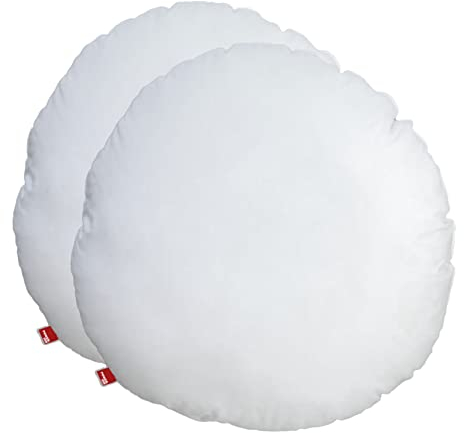 POWER INN – Innenkissen Baumwolle | 2er Set - 60 cm Rund | Waschbares Kisseninlett als Dekokissen, Sofakissen und Kopfkissen | gefüllt mit Oeko Tex 100 Füllwatte (2, 60 cm)