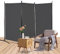 Ansobea Paravent Raumteiler innen 260 x 180 3 teiling, Raumtrenner, Trennwand Raumteiler, Paravent Innen, Paravent Wetterfest,Room Divider, Dunkelgrau