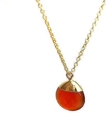 Gempires Collier avec pendentif en forme de larme de labradorite pour femme, bijoux en labradorite, chaîne réglable plaquée or 14 carats 40,6 + 5,1 cm (labradorite)